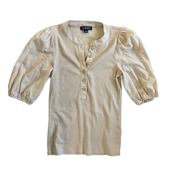 J. Crew Beige Button-Up Blouse - Picture 2 of 3